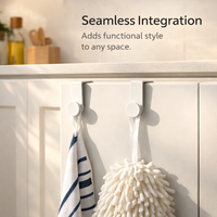 Storage Hook for Kitchen Organization Over the Door, Single for Students and Home Use, No Drill the Towel for Closet