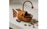 Metal Fishes Planter Novelty Fishes Planter Whimsical Plant Holder for Gardeners, Patio