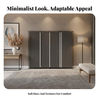 Foldable Sliding Folding Partition Movable Accordion Partition Sound-Insulating Room Divider Portable for Homeowners, Office Workers, Event Planners, Bedroom, Balcony, Studio Apartment, Exhibition