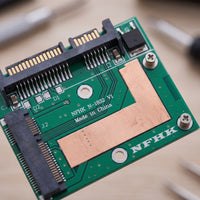 Plug and Play mSATA to Serial ATA Adapter Internal Mini PCIe to Serial ATA Card Slim SSD Adapter Card with Metal Cover Backward Compatible for Technicians