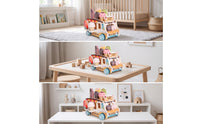 Tabletop Ice Cream Truck Toy Educational Wooden Ice Cream Truck Smooth Pretend Playset Bright for Children, Toddlers, Playroom
