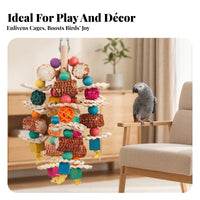 Pet Accessories Hanging Bird Gnaw Toy Physically Active Woven Bird Gnaw Toy Mentally Stimulating for Birds
