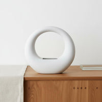 Modern Minimalist Vase Unique Shape Imitation Ceramic Planter Matte Finish