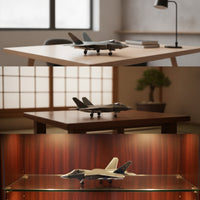 Fighter Jet Model Desktop Aircraft Model with Landing Gear Gray Plane for Office