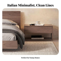 Sturdy and Long-Lasting Minimalist Drawer Nightstand Thickened Board Nightstand with Drawers Easy Assembly Bedside Cabinet Crack-Resistant for Design Enthusiasts, Homeowners, Students, Home, Guest Room, Office