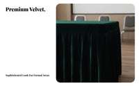 Thickened Material Conference Table Cover Long-Lasting Fitted Velvet Tablecloth Long-Lasting Pleated Table Skirt Soft Feel for Hotel Personnel, Away Ice Managers, Party Hosts