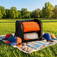 Structured Hat Storage Bag Portable Hat Box with Shoulder Strap Adjustable Baseball Cap Carrier Heavy-Duty for Travelers, Travel, Car