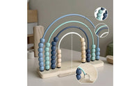 Educational Wooden Abacus Minimalist Rainbow Abacus Early Math Wooden Bead Toy Fine Motor for Children, Classroom