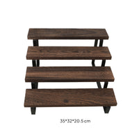 Desktop Storage Rack 4-Tier Stepped Display Rack Tiered Display Stand Metal Shelving Unit Slimline for Bakers, Countertop