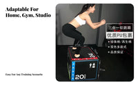 3 in Jump Box PU Foam Padding Fitness Jump Box Firm-Density Exercise Step Cube for Beginners, Athletes, Home Gym