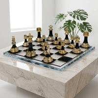 Chess Set with Board Modern Chess Set Chessboard Compact Scratch Resistant for Adults, Study, Living Room
