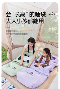 骆驼户外儿童学生睡袋被子两用成人露营午睡秋冬保暖防寒加厚隔脏