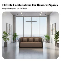 Sofa and Coffee Table Combination Modern Design configurable Waiting Room Couch Minimalist aesthetic Reception Seating for Clients, Guests, Sales Center, Lobby