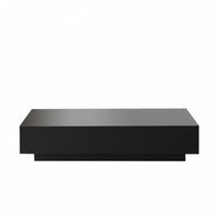 Minimalist Design Square Plinth Nordic Design Coffee Table With Storage Living Room Furniture Geometric Shape for Apartment Dwellers, Homeowners, Families, Small Areas, Studio, Lounge Area, Home Decor