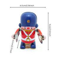 Clockwork Robot Metal Tin Robot Desktop Metal Toy for Office Desk, Home Decor