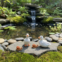 Vivid Details Miniature Duck Figurine Realistic Design Micro Landscape Duck Outdoor Safe for Pond