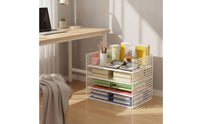 File Organizer with Shelves Space Saving Beneath the Desk Organizer for Students, Teachers, Office, Small Workspaces
