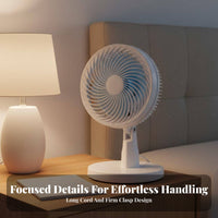 Quiet Operation Attachable Fan 270° Adjustable Clip on Fan 2 Speed Settings for Office Workers, Travelers, Dormitory, Bedroom, Study Room