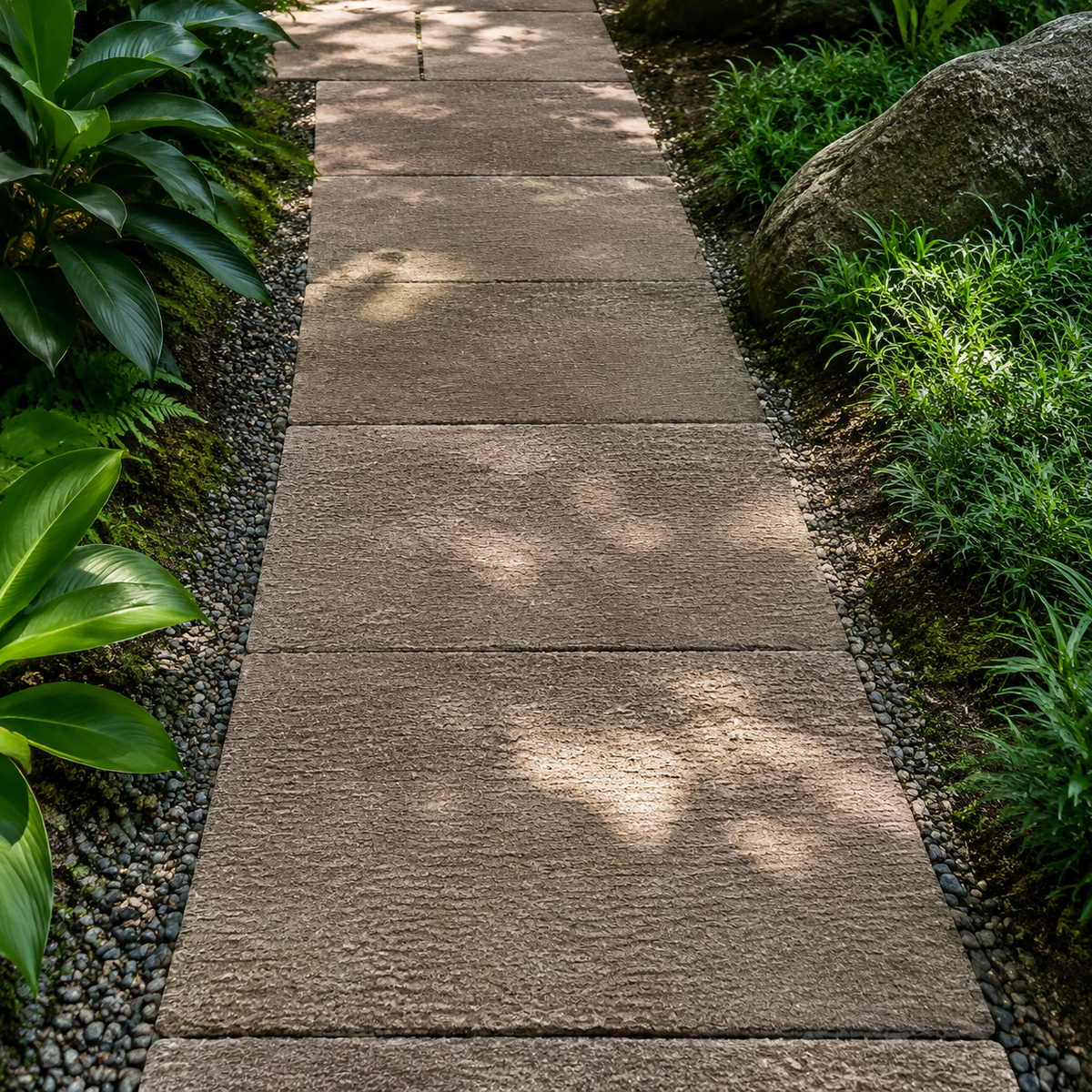 Paving Stone Flat Slab Stone 30x30x10cm Antique Style Garden Entrance Approach Cobblestone