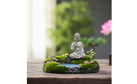 Miniature Meditating Buddha Figurine Zen Buddha Figurine Matte Decor Smooth for Meditation Corner
