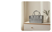 Diaper Organizer Multipurpose Textile Diaper Organizer Multi-Compartment Infant Essentials Storage Basket for Travel, Car