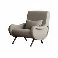 mid-century-inspiredera Modern Design Upholstered Single Sofa Soft Upholstery Oversized Comfy Armchair Minimalist Aesthetic Lounge Chair firm-density Foam for Interior Designers, Apartment Dwellers, Hotel Lobby, Reception Area, Living Room, study nook