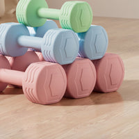 2 Pieces Hexagonal Heads Hex Dumbbells Textured Grip Molded Dumbbells Weight Markings Exercise Weights Short Handle for Strength Training, Home Gym