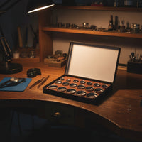 18 Pieces Watch Case Back Press Dies Compact Watch Crystal Press Dies Cup-Shaped for Workshop