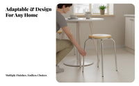 Space-Saving Stackable Round Seat adaptable Round stackable Stool Sturdy Construction Home Furnishing Portable for Families, Adults, Students, Dining Room, Kitchen, Office, Classroom