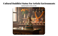 Traditional Craftsmanship Four-Armed Avalokiteshvara Statue Multi-Color Finish Nepalese Design Guanyin Statue Intricate Intricacy S Tibetan Chenrezig Sculpture for Buddhists, Art Collectors, Mindfulness Practitioners, Buddhist Shrine, Temple