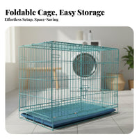 Easy Assembly Foldable Dog Enclosure Removable Tray Collapsible Dog Crate Portable Heavy Duty Wire Crate Secure Locking System