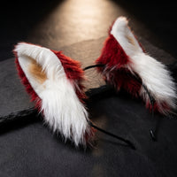 Faux Hair Headband with Ears Fuzzy Animal Ear Headband Flexible Hair Accessory for Cosplayers