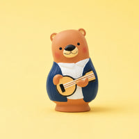 Nesting Doll Design Bear Ornament Musical Instrument Theme for Desktop