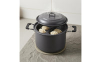 double Compartment Steaming Pot Foldable Handles Outdoor Steamer Set Mesh Storage Bag Steam Cooker