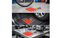 6 Pieces Tire  Core Removal Tool Metal Tire  Core Remover Slotted for Mechanics, Home Mechanics, Garage, Workshop, Roadside Emergency