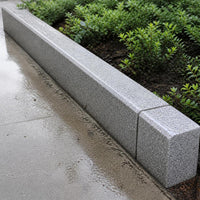 Granite Curbstone for Outdoor Landscaping and Construction, Sesame Ash/White
