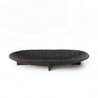 Fruit Tray Distressed Centerpiece Bowl Retro Metal Bowl with Footed Base for Living Room
