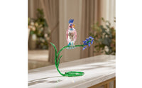 Tabletop Bird Figurine Faceted Crystal Bird Decorative Animal Statue Exquisite for Living Room, Shelf, Office