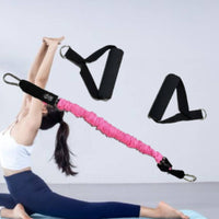 High Elasticity Pilates Pull Rope Comfortable Grip Resistance Band with Handles Portable for Women