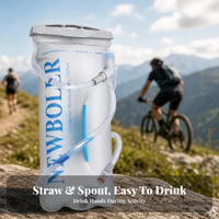 Foldable Water Reservoir Screw-Top Opening TPU Water Bag Easily-Release Drink Spout Outdoor Athletic Accessories