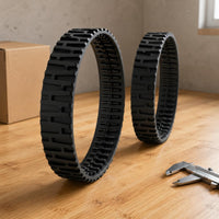 2 Pieces Black Replacement Tire Shock Absorption Deep Groove Tire Cushioning Vehicle Part