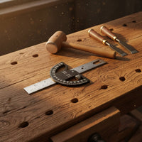 Multifunctional Woodworking Angle Measure Double Scale (Metric/Imperial) Woodworking Protractor Long-Lasting Aluminum Alloy Adjustable Protractor Ruler Easy to Read for Woodworkers