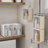 Bathroom Mirror Cabinet Organizer for Cosmetics and Cotton Swabs