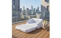 Inflatable Sofa Bed with Headboard Convertible Easy Setup Inflatable Couch for Outdoor, Indoor