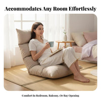Cute Design Plush Flower pillow spine Support Lazy Sofa Soft & Comfortable Floor Chair High-Elasticity Filling for Young Women, indoor enthusiasts, Bay casement, Bedroom, perusing corner, Living Room