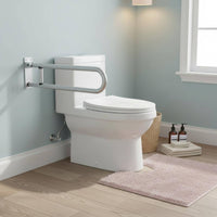 Aluminum Alloy Flip up Toilet Grab Bar Space Saving Foldable Toilet Grab Bar Non-Slip Grip for Post-Surgery Patients Women