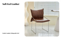 Light Luxury Design Upholstered Lounge Chair Minimalist Frame Cushioned Sled Chair Comfortable Backrest Dining Seat Versatile Placement for Office Workers, Homeowners, Interior Decorators, Home, Living Room, Reception Area, Bedroom