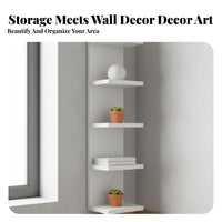 Space-Saving Staggered Figurine Ledge Easy Installation Display Shelf Multi-Purpose Wall Decoration Drillwithout Drilling for Collectors, Teenagers, Living Room, Bedroom, Bathroom, Nail Salon