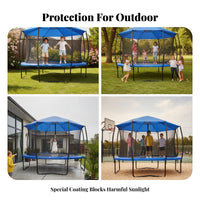 Lightweight Trampoline Shade Cover Wrinkled Surface Trampoline Sun Shade Sturdy