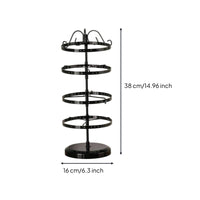 Freestanding Rotating Earring Stand Iron Earring Display Stand Circular Rings Rotating Jewelry Rack Tabletop